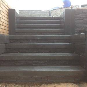 concrete sleeper retaining wall kensington concrete steps