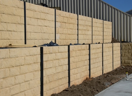 concrete sleepers retaining wall